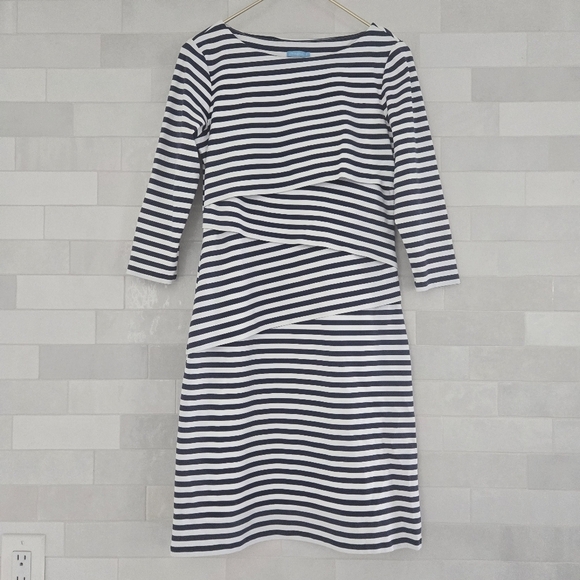 J. McLaughlin Nicola Tiered Layered Wrap Dress 3/4 Sleeve Knee Length Mini Small - Picture 3 of 9